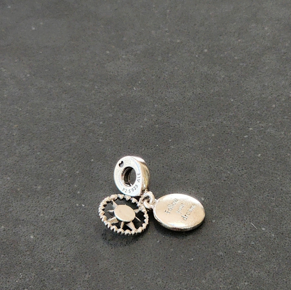 Pandora Silver Compass Dangle Charm - image 8